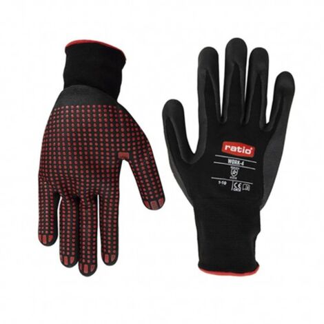 GUANTE NYLON RCUBR.NITRILO C/PUNTOS T/8 - EHLIS