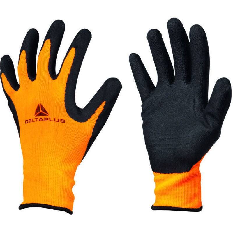 Guante Pes Naranja Látex Negro 10