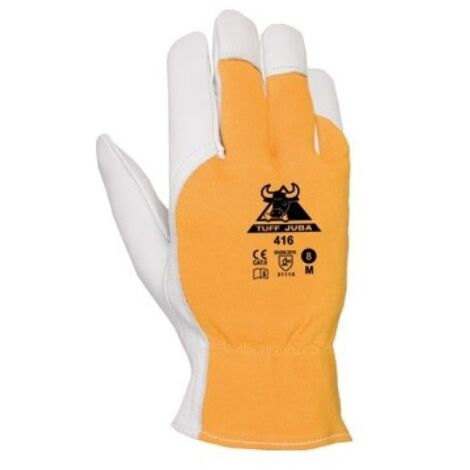 Guante piel flor cabra dorso algodon tuff talla 7 juba