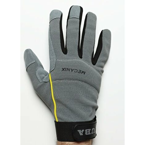 GUANTE PIEL MECANIX GRIS REFUERZO 10