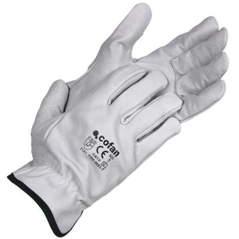 GUANTE PIEL VACUNO GRIS T-9 - COFAN