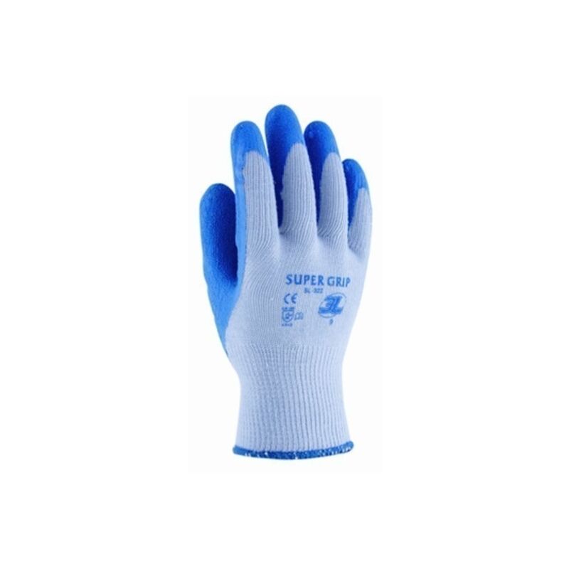 

3L - Guante Construccion M08 Palma/Latex Rugoso Supergrip Poliamida/Algodon Az