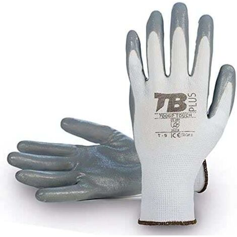 guante poliester blanco palma nitrilo gris 700gp touch talla 7-10 t/guante talla s-7