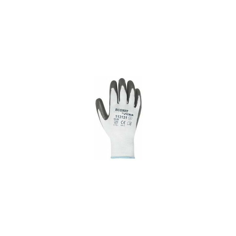 

Guante Poliester Blanco T-9 Nitrilo Gri