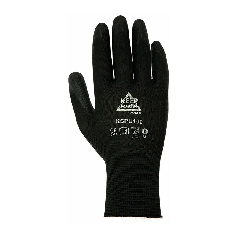 

Guante Poliester Negro T-8 Pu Keep Safe