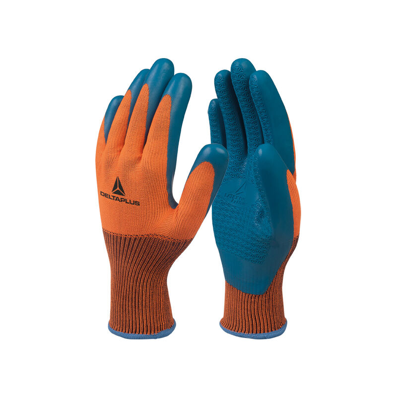 

Delta Plus - Guante Poliester/Látex VE733 T-10 Naranja/Azul Deltaplus