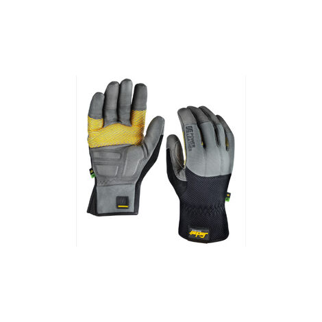 GUANTE POWER LEATHER DEREC GRIS-NEG M