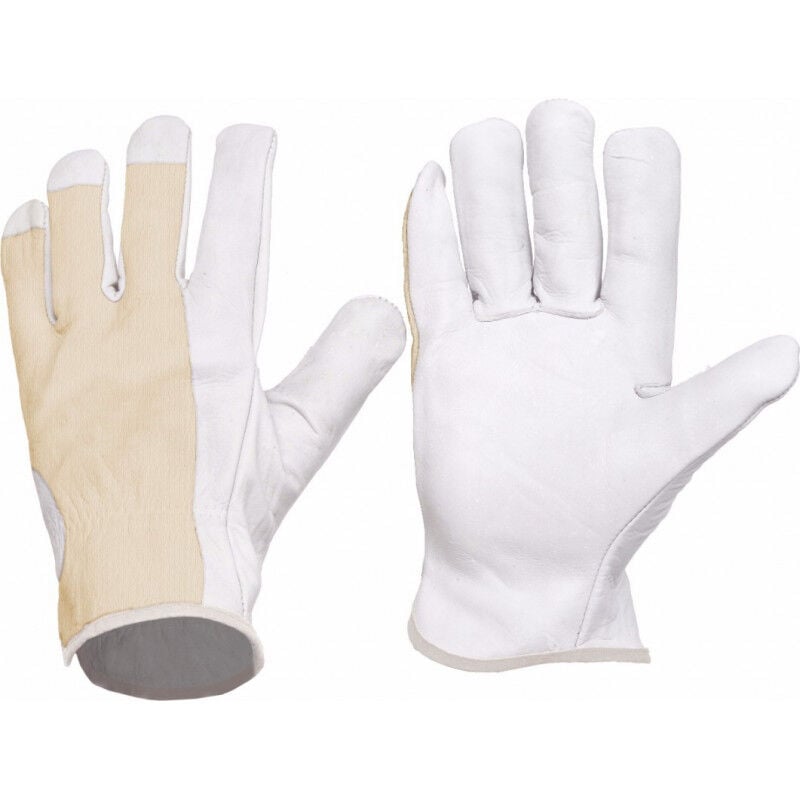 

Guante de protección con puño elástico G1501 (12 pares) | Blanco - 9 - Workteam
