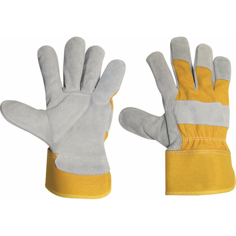 

Guante de protección con palma en serraje y dorso WORKTEAM G2202 (12 pares) | Gris - 10