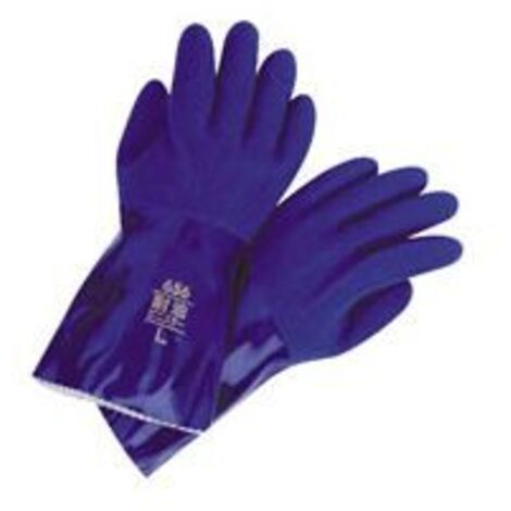 GUANTE PVC C/SOPORTE ALG.5656 T/10 TOWA AZUL