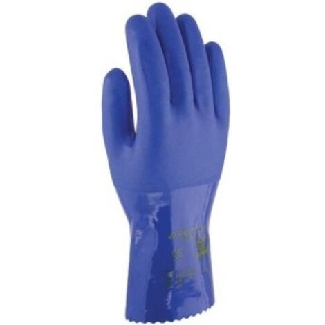 Guante quimico l09-28cm soporte algodon super oil pvc az 3l