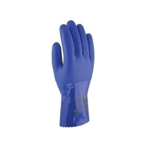 Guante Quimico L09-28Cm Soporte Algodon Super Oil Pvc Az 3L