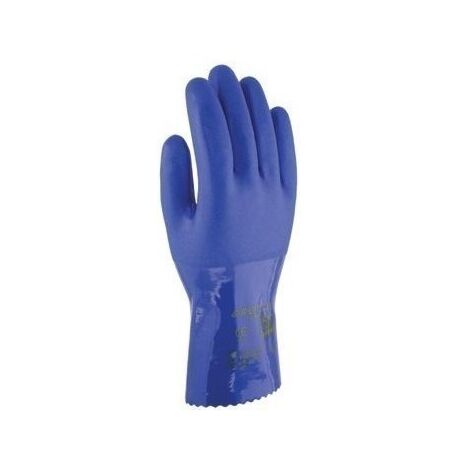 Guante Quimico Xl10-28Cm Soporte Algodon Super Oil Pvc Az 3L
