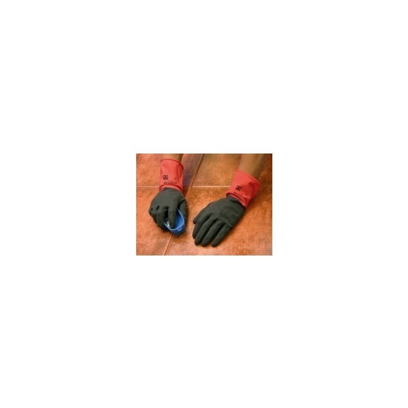 Guante Quimico Xl10 33Cm 3L Ro/Ne Eco Bic Br Floc. Bl-17 T-1