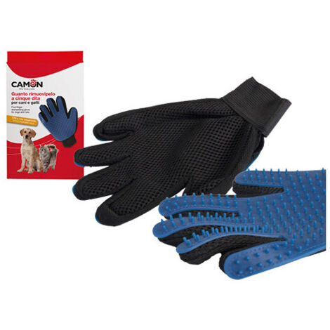 Guante quitapelo Camon para perros y gatos – 5 dedos, puntas TPR, transpirable