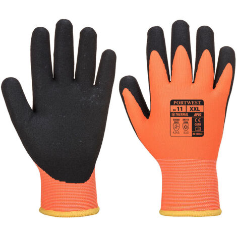 Guante repelente a líquidos Thermo Pro Ultra Naranja/Negro PORTWEST AP02 L