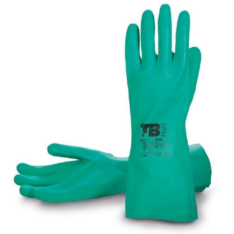 Duver - guante nitrilo flocado verde 9009f talla 8-10 t/guante talla xl-10