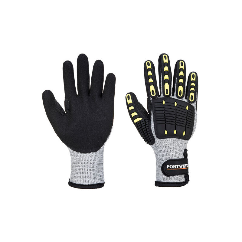 Guante protector térmico, anti-corte y anti-golpes Gris/Negro galga 13 Portwest A729 xl