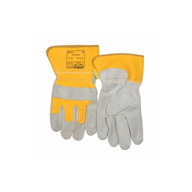 

Guante vacuno Grado A | M - Amarillo/Gris - Weldas