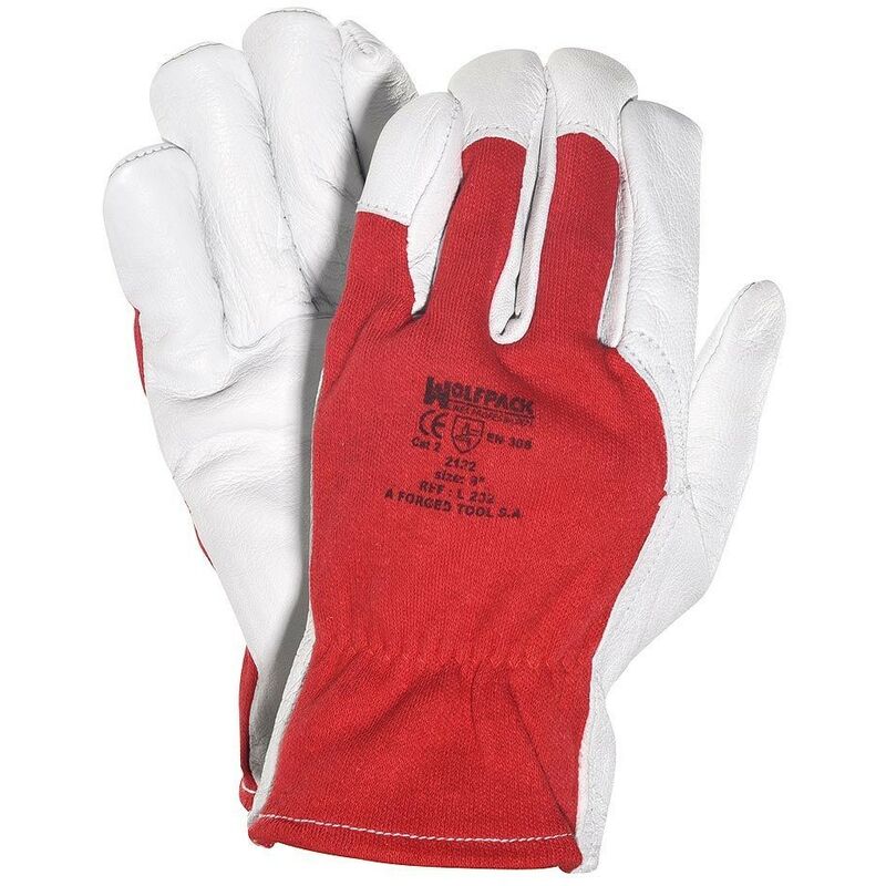 

Guantes piel / lona con colgador 9'