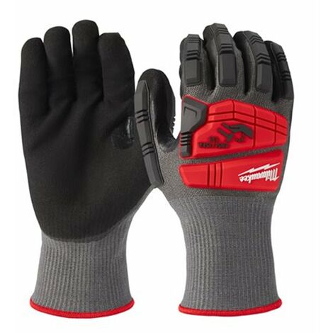 Stocker Guantes de invierno resistentes a cortes para motosierra 11/XL  negro, cuero