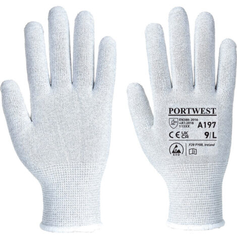 Guantes Antiestáticos Grises Talla S - Talla 7