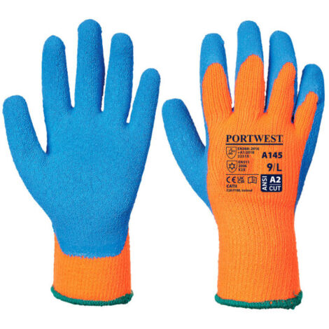 Guantes Cold Grip para trabajos con frío, galga 7 A145 M Naranja/Marino