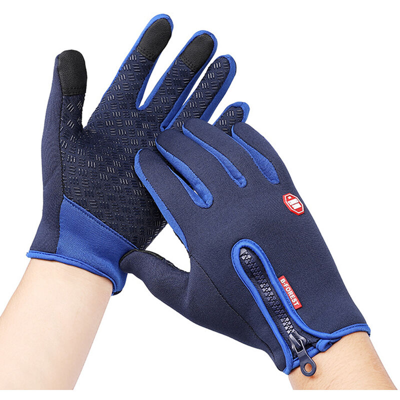 

Guantes con pantalla tactil de dedo completo para hombres, mujeres, invierno, guantes calidos, guantes amortiguadores para ciclismo, correr,