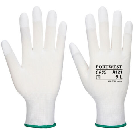 Guantes con puntas de PU para manipulación CE 1 A121 L Blanco
