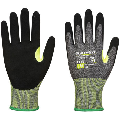 Guantes CT anti-cortes de espuma de nitrilo F13 Gris/Negro XS - Talla 6