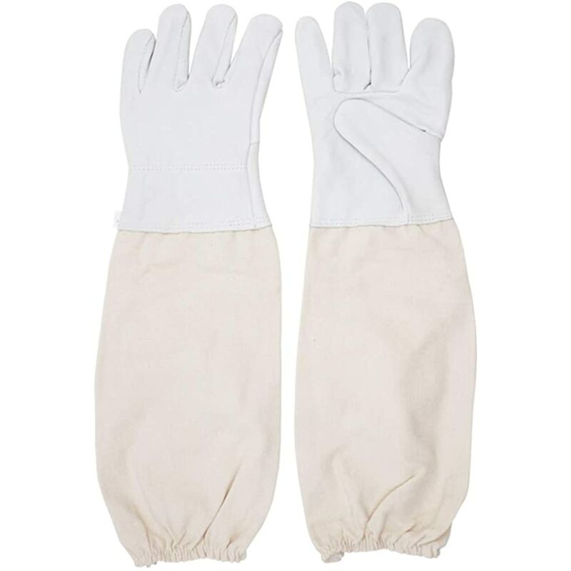 

Guantes de apicultor un par de puños anti-picaduras, manga ventilada, guantes de cuero de apicultor con patrón universal, herramientas para abejas