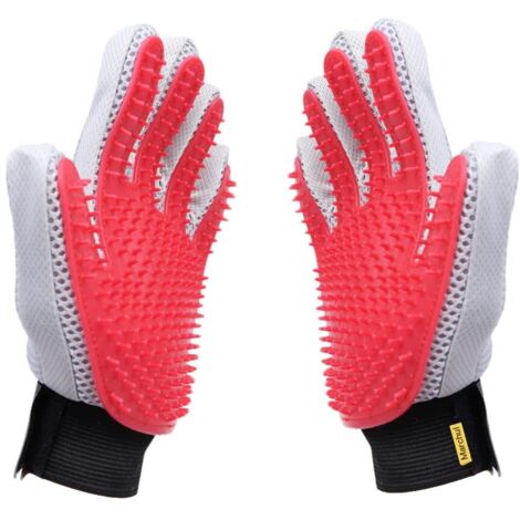 Guantes de aseo para mascotas Marchul, guante de cepillado suave para la eliminación del pelo, guante de masaje para pelo largo/corto, guante eficaz para la eliminación del pelo en gatos, perros y con