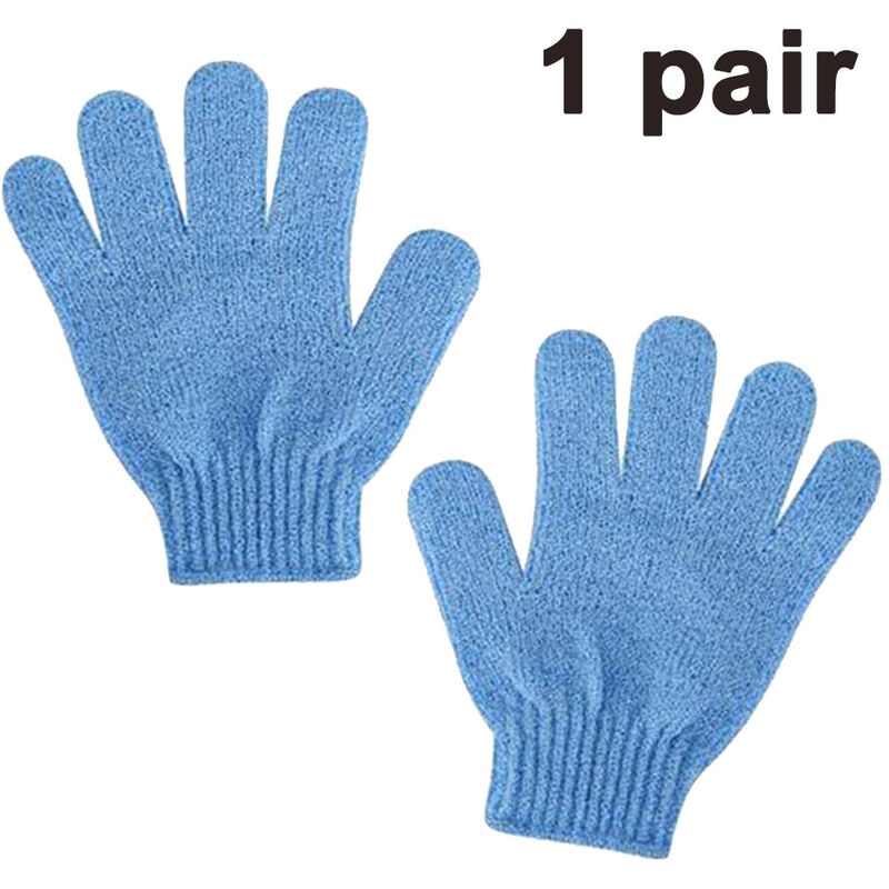 

Guantes de baño exfoliantes de doble textura para ducha, spa, masajes y exfoliantes corporales, removedor de células de piel muerta, guantes con