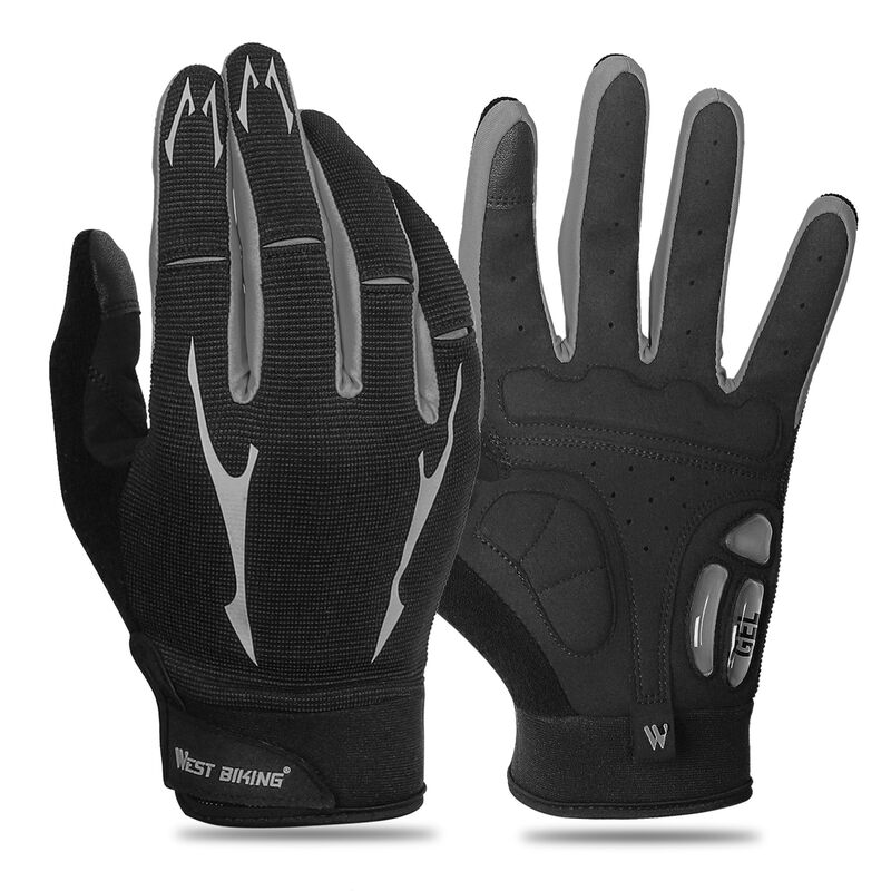 

Guantes de bicicleta de montana Guantes de pantalla tactil de dedo completo Guantes de ciclismo antideslizantes Resistentes al desgaste Transpirables