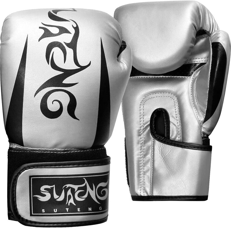 

Suteng - Guantes de boxeo Kick Boxing Muay Thai Punching Bolsa de entrenamiento Guantes Deportes al aire libre Manoplas Equipo de practica de boxeo