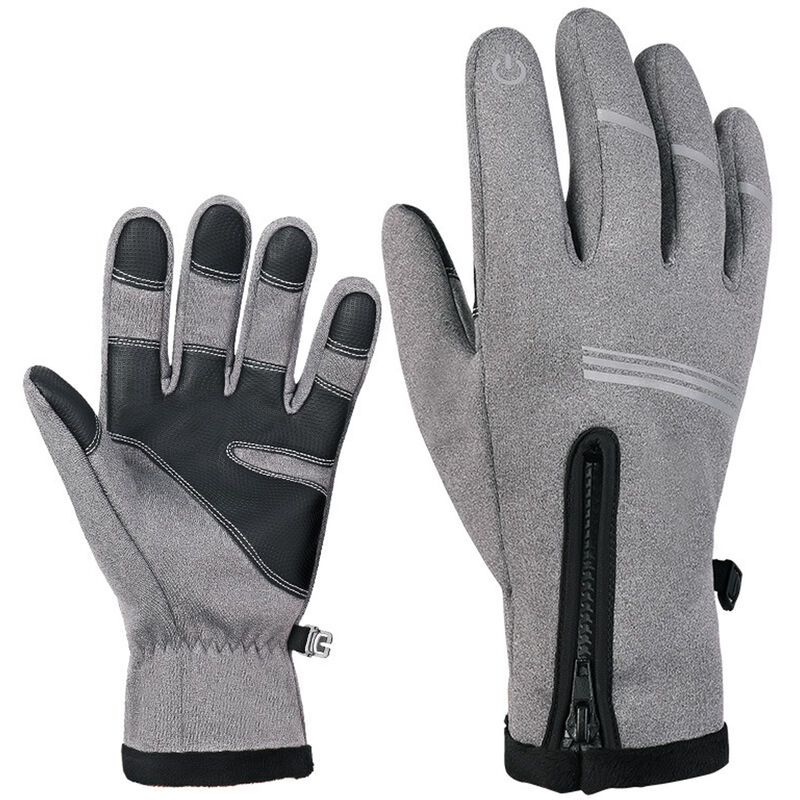 

Guantes de ciclismo Deporte al aire libre Guantes de ciclismo de invierno Polar termico Pantalla tactil Deporte al aire libre Esqui Escalada,Gris, L-2