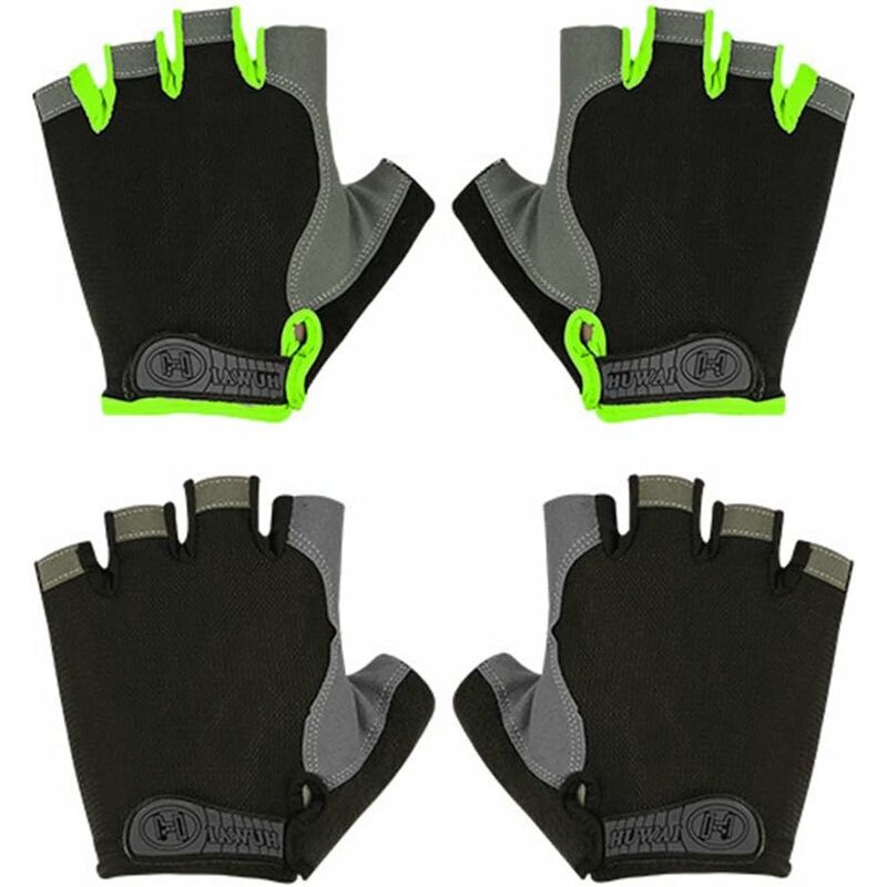 

Guantes de Ciclismo Hombre Ciclismo Deportes Guantes de Fitness Antideslizantes Medio Dedos Guantes de Verano Transpirables Gel para MTB Gimnasio