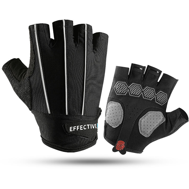 

Guantes de ciclismo Hombres Mujeres Guantes de bicicleta absorbentes de golpes Guantes deportivos transpirables de medio dedo con tiras