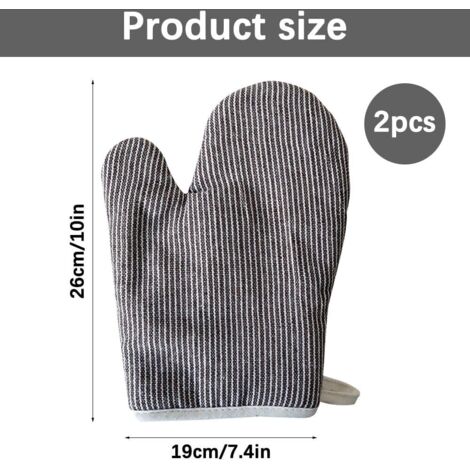 Guantes de cocina, 1 par, 19x26cm, protegen las manos de altas temperaturas, gruesos y resistentes, guantes de cocina y repostería (verdes).