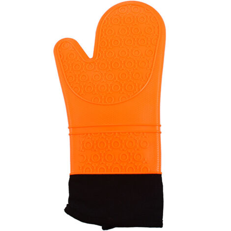 Guantes de cocina profesionales de silicona resistentes al calor para pizza (naranja)