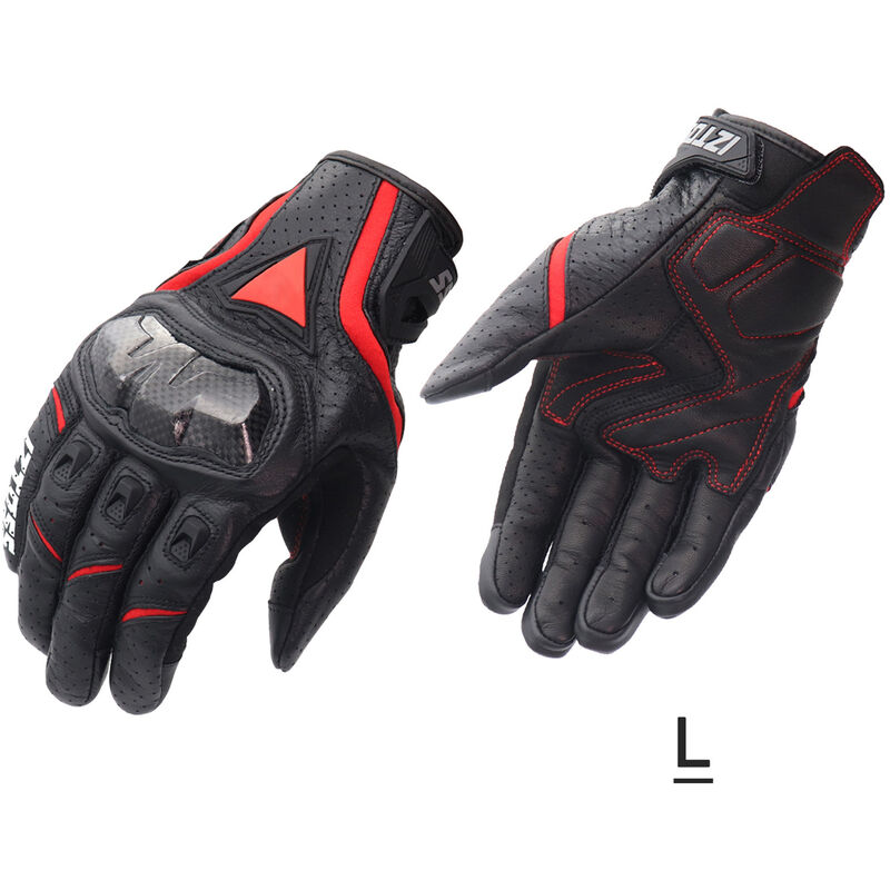 

Guantes de cuero de vaca piel de oveja suave de fibra de carbono guantes de montar para montar en bicicleta, motocicleta, actividades al aire