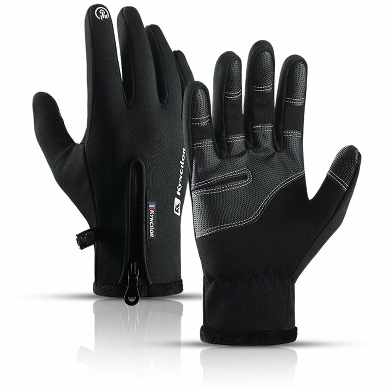 

Guantes de esqui de invierno Guantes de snowboard con pantalla tactil Guantes calidos de invierno Guantes calidos para hombres y mujeres,Negro, M