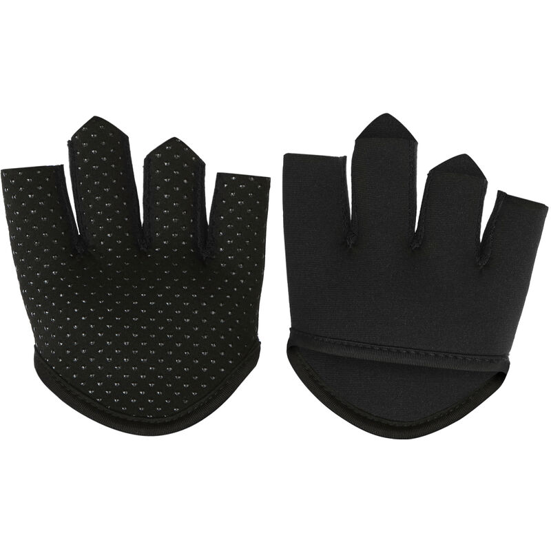 

Guantes de fitness Mujeres Hombres Mangas de entrenamiento para entrenamiento Levantamiento de pesas Culturismo Pull-Ups, Negro, L