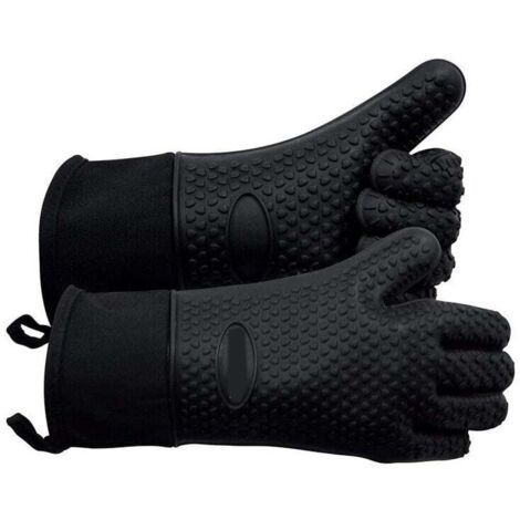 Guantes de horno de silicona resistentes al calor, guantes de barbacoa, guantes de cocina impermeables, accesorios de cocina para barbacoa, guantes Weber para pizza y microondas, antidesli