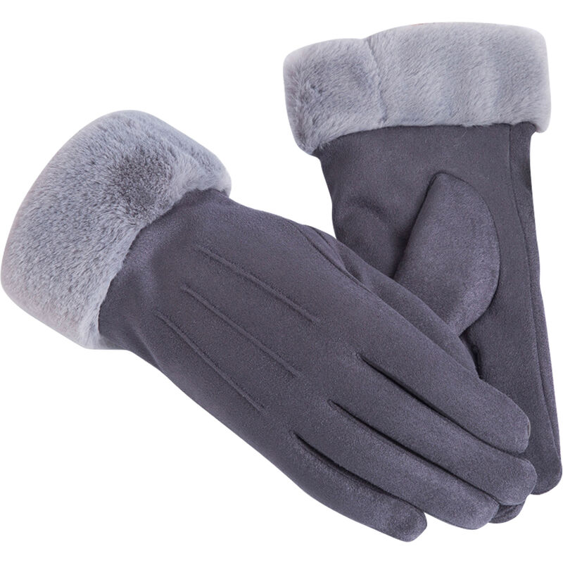 

Guantes de invierno, guantes de gamuza cálidos de invierno para mujer con pantalla táctil para ciclismo, esquí, conducción, Mujer gamuza