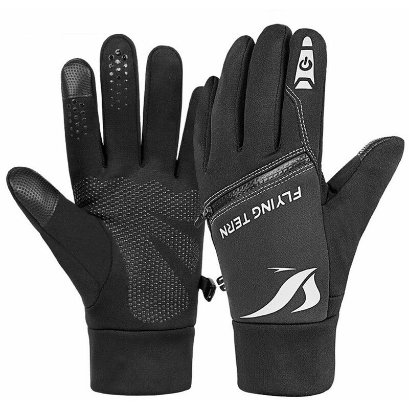 

Guantes de invierno Guantes para montar en bicicleta a prueba de viento Guantes calidos para dedos completos Guantes de ciclismo con pantalla tactil