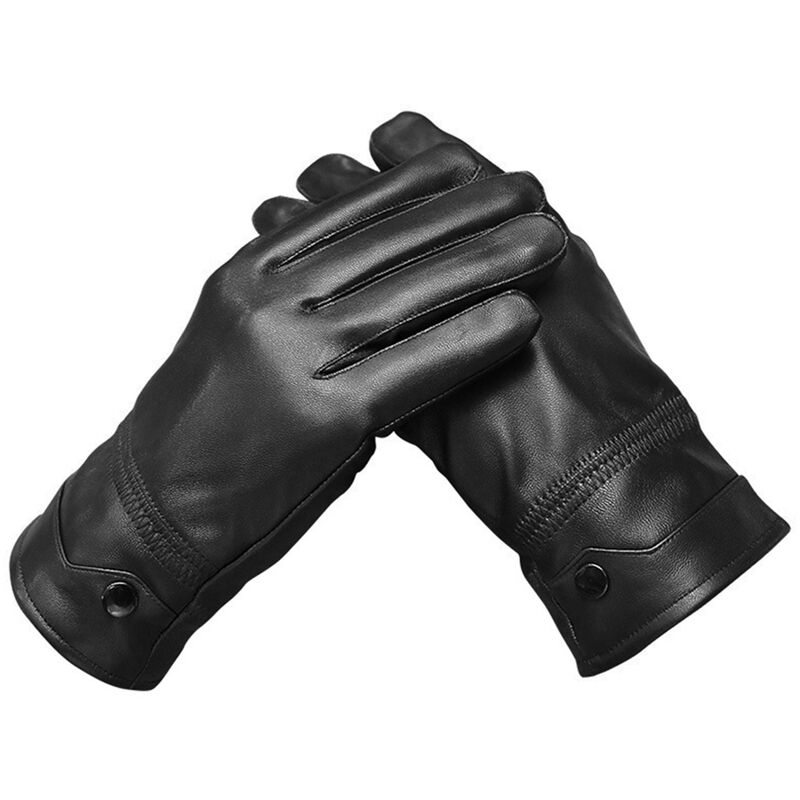 

Guantes de invierno para hombre Guantes de piel de oveja resistentes al agua Guantes de invierno con pantalla tactil para uso diario y actividades al