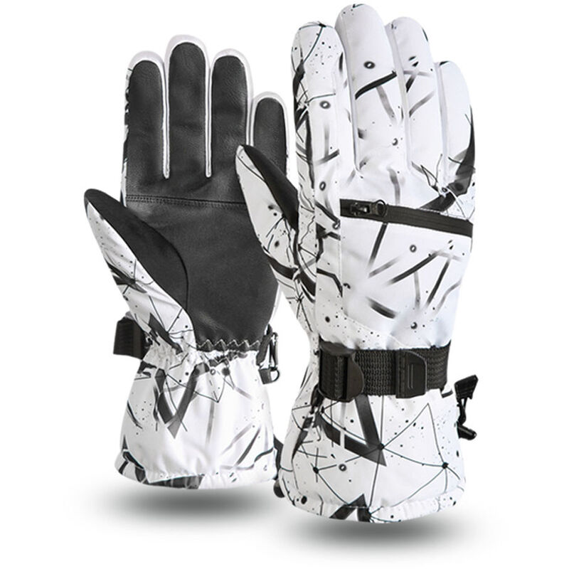 

Guantes de invierno para hombres y mujeres Guantes gruesos y calidos Guantes de esqu¨ª Guantes impermeables con pantalla tactil con forro suave para