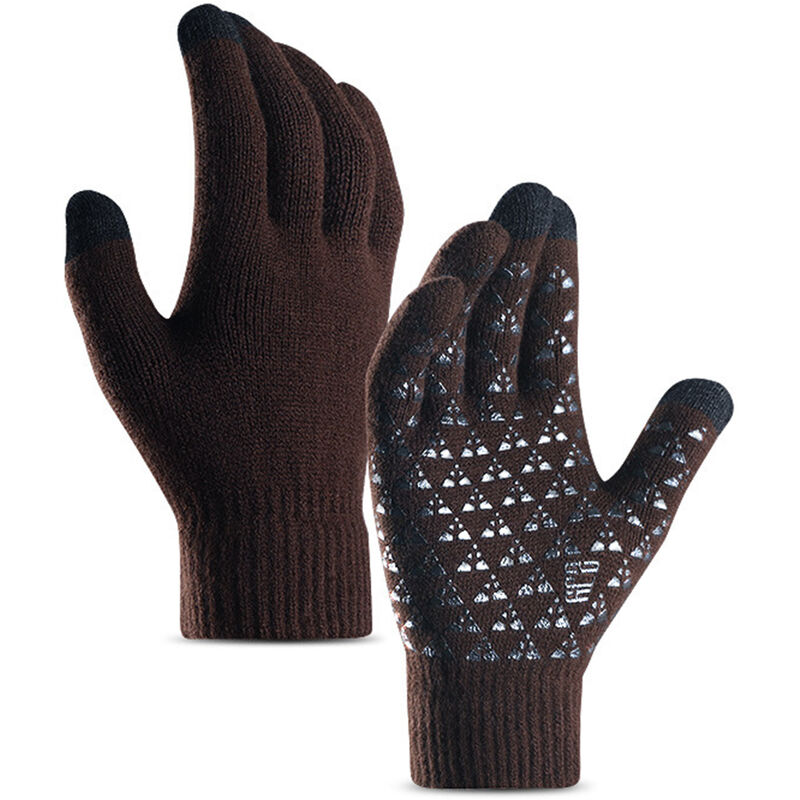 

Guantes de invierno para hombres y mujeres, pantalla tactil, gel de silicona antideslizante, puno elastico, tejido suave termico, material