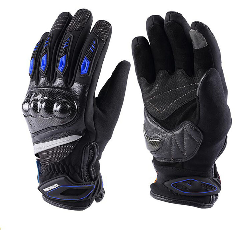 

Guantes de invierno para motocicleta Guantes de motocicleta impermeables cálidos Guantes de piloto con pantalla táctil de carcasa dura